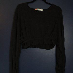 Free People Black Crop Top